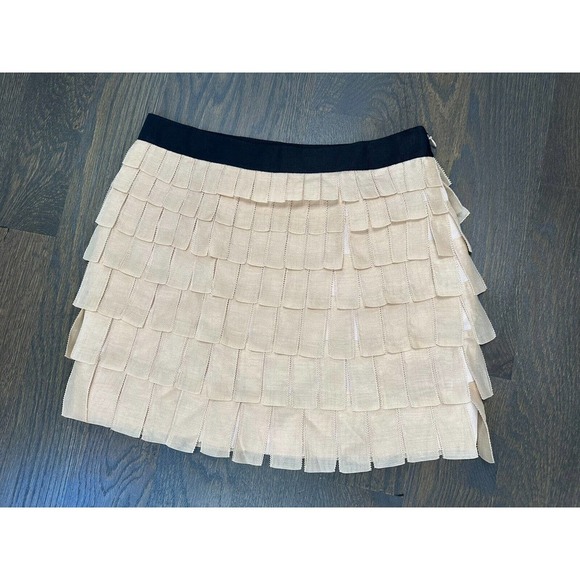 J Crew Collection Tiered Silk Tan Short Skirt~ 4 - Picture 2 of 4